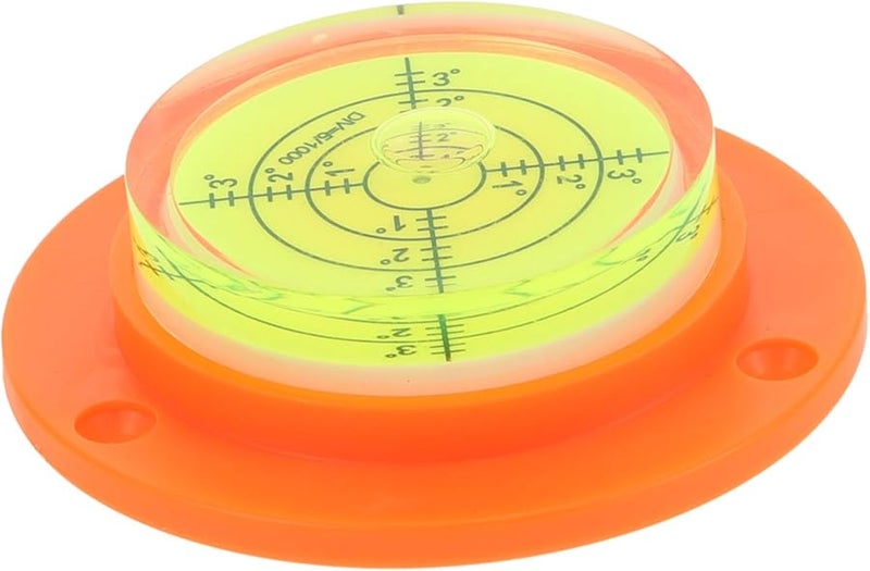 Orange Cylindrical Level Frame Bubble Level 6X6X1.5CM for Precise Construction - Image 1